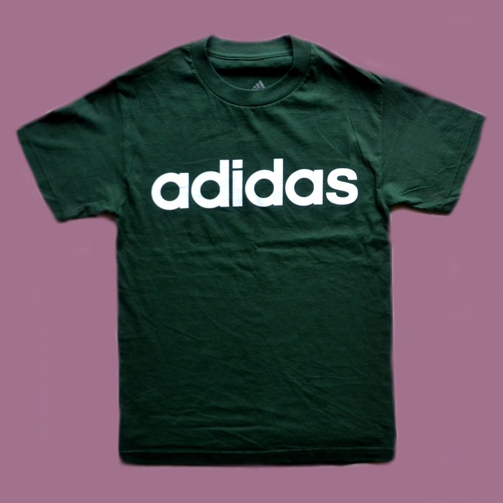 NWOT! green adidas spellout tee - Picture 1 of 4